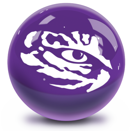 Louisiana State University NCAA Bowling Ball - Image 2