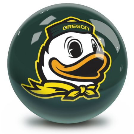 Oregon University NCAA Bowling Ball - Image 2