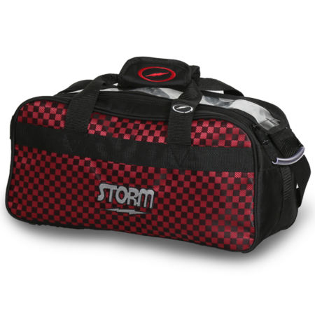 Storm 2 Ball Tote Black/Checkered Red