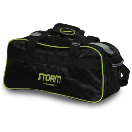 Storm 2 Ball Tote Checkered Black/Lime