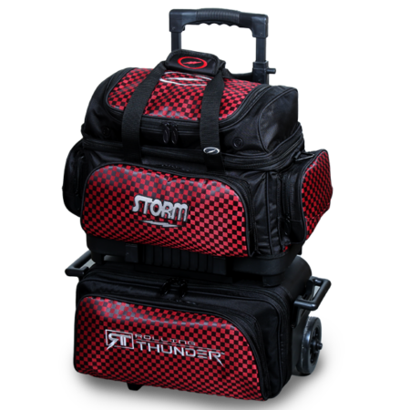Storm Rolling Thunder 4-Ball Roller Bag Black/Checkered Red