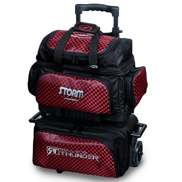 Storm Rolling Thunder 4 Ball Roller Checkered Bowling Bag Red/Black