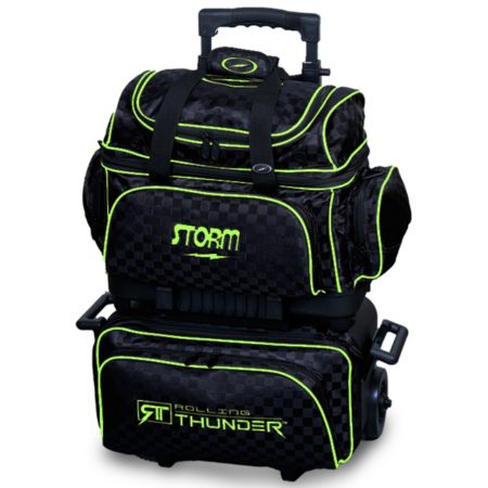 Storm Rolling Thunder 4-Ball Roller Bag Checkered Black/Lime