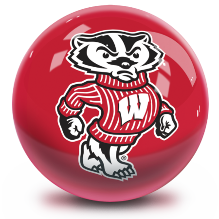 Wisconsin University NCAA Bowling Ball - Image 2