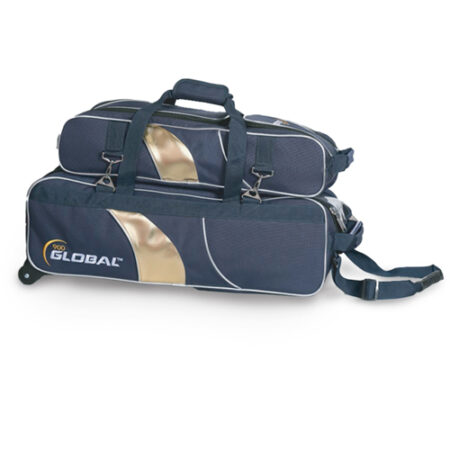 900 Global Airline Triple Tote Blue/Gold
