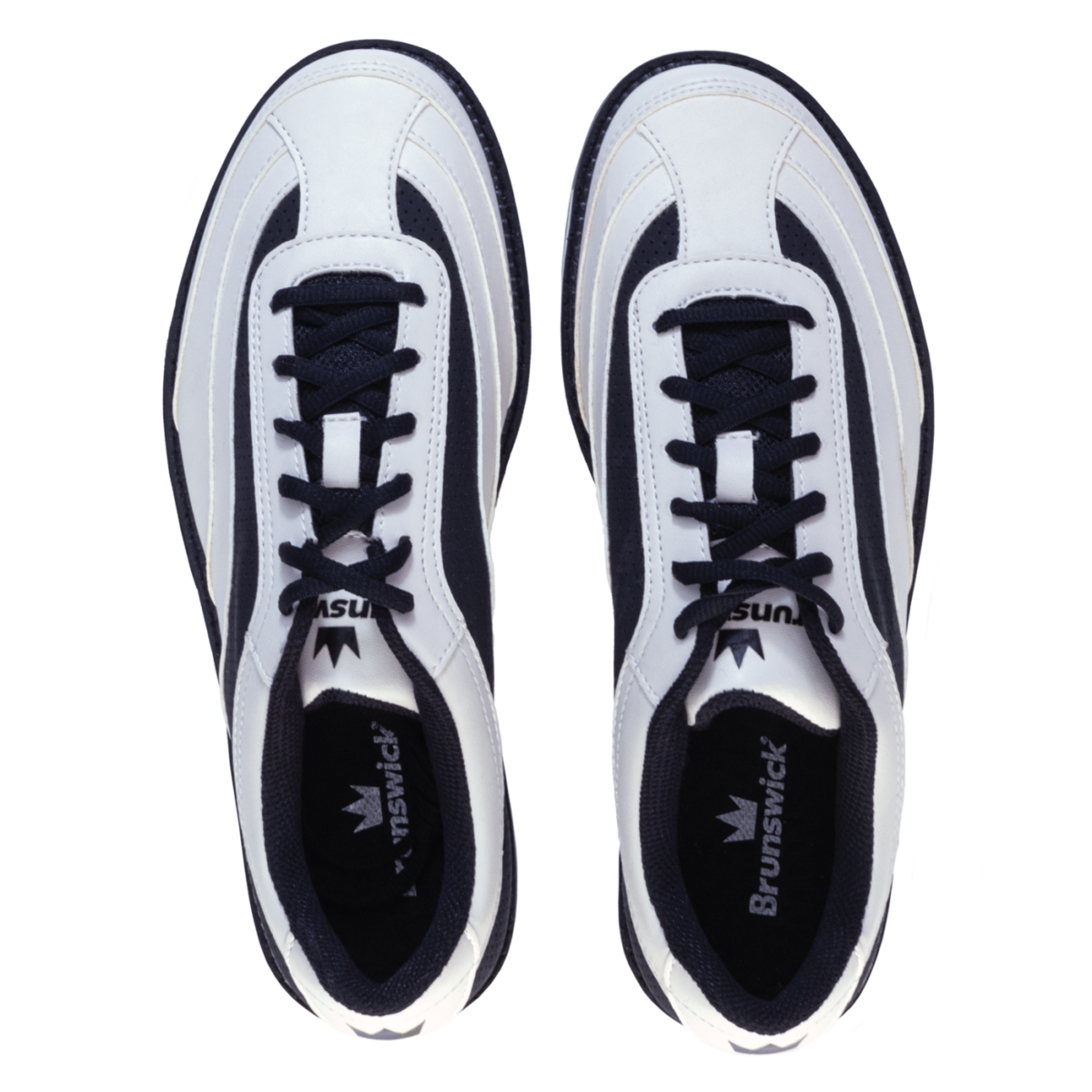 Brunswick Rampage White/Black Men's Right Handed Bowling Shoes