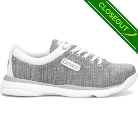 Dexter Ainslee Grey/White Women's Wide Width Bowling Shoes