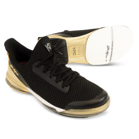 KR Strikeforce TPC Alpha Right Handed Bowling Shoes Black/Gold - Image 3