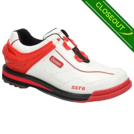 Dexter SST 6 Hybrid BOA Right Handed Men's Bowling Shoes Wide Width White/Red