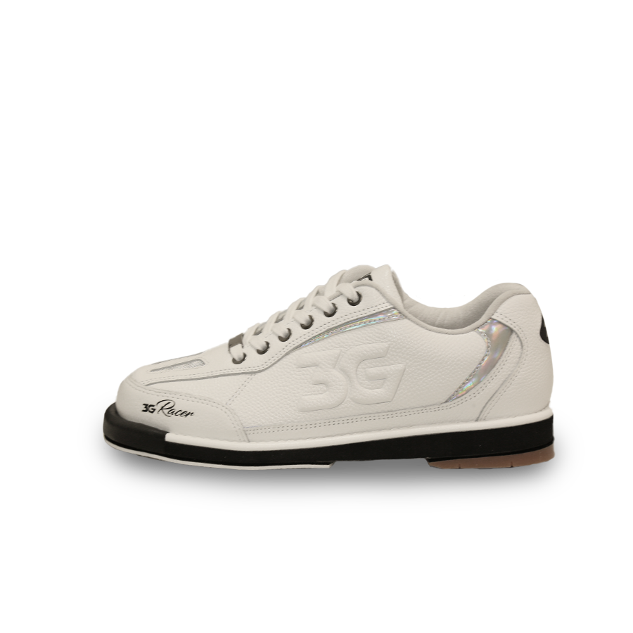 3G Tour Racer White/Holo Left Handed Bowling Shoes - BowlerX.com