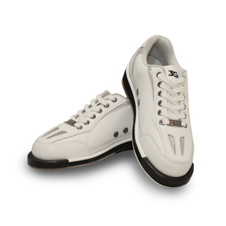 3G Tour Racer Wide Width RH Bowling Shoes White/Holo - Image 2