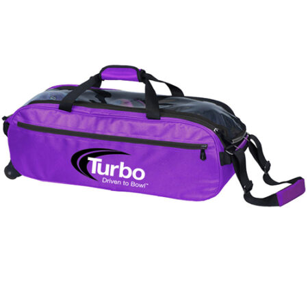 Turbo pursuit slim triple tote bag purple