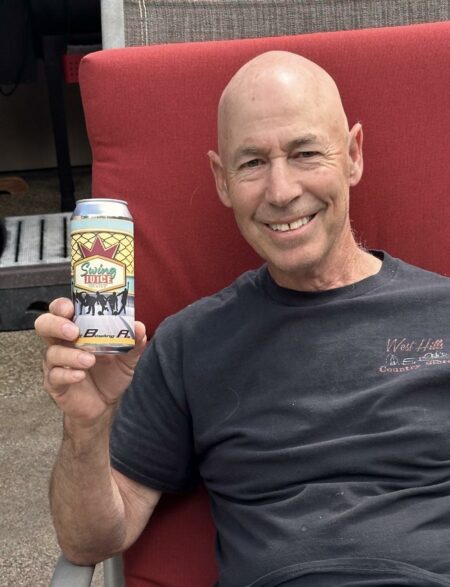 Marshall Holman and BowlerX Swing Juice Bowling Beer