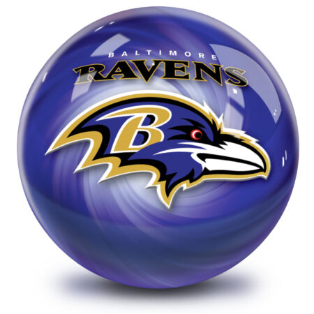 Baltimore Ravens NFL Helmet Swirl Bowling Ball - Image 2
