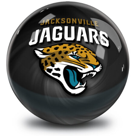 Jacksonville Jaguars NFL Helmet Swirl Bowling Ball - Image 2