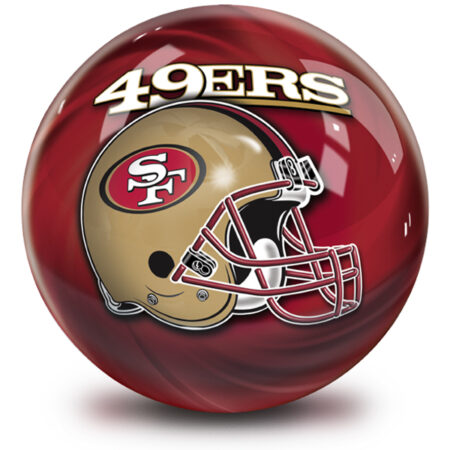 San Francisco 49ers NFL Helmet Swirl Bowling Ball