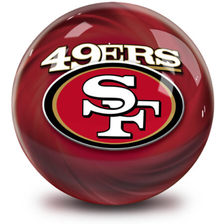 San Francisco 49ers NFL Helmet Swirl Bowling Ball - Image 2