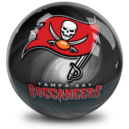 Tampa Bay Buccaneers NFL Helmet Swirl Bowling Ball - Image 2