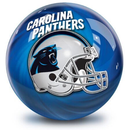 Carolina Panthers NFL Helmet Swirl Bowling Ball