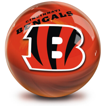 Cincinnati Bengals NFL Helmet Swirl Bowling Ball - Image 2