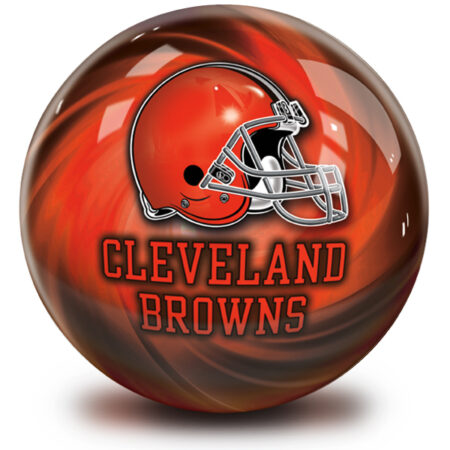 Cleveland Browns NFL Helmet Swirl Bowling Ball - Image 2