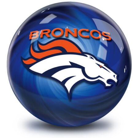 Denver Broncos NFL Helmet Swirl Bowling Ball - Image 2