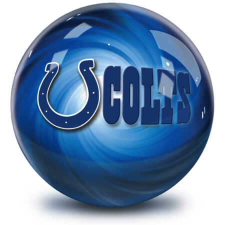 Indianapolis Colts NFL Helmet Swirl Bowling Ball - Image 2