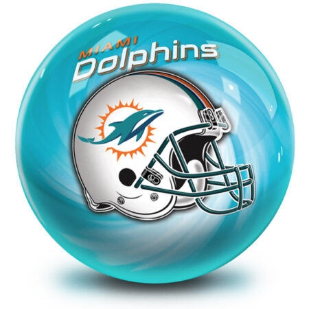 Miami Dolphins NFL Helmet Swirl Bowling Ball