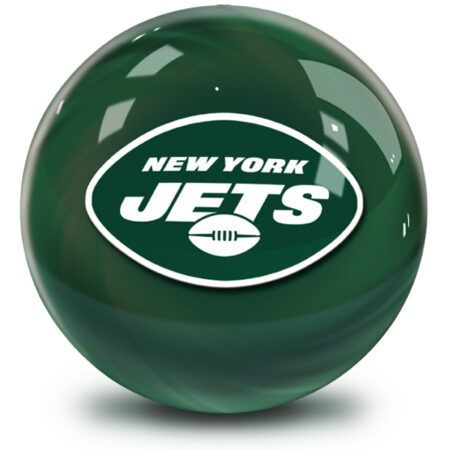 New York Jets NFL Helmet Swirl Bowling Ball - Image 2