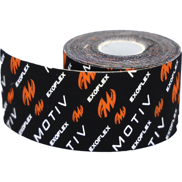 Motiv ExoFlex Kinesiology Tape UnCut Roll Black/Orange