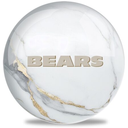 OTB NFL Chicago Bears White Marble Bowling Ball - Image 2