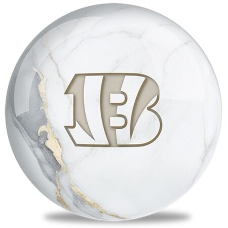 OTB NFL Cincinnati Bengals White Marble Bowling Ball