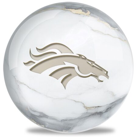 OTB NFL Denver Broncos White Marble Bowling Ball