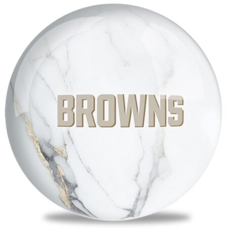 OTB NFLCleveland Browns White Marble Bowling Ball - Image 2