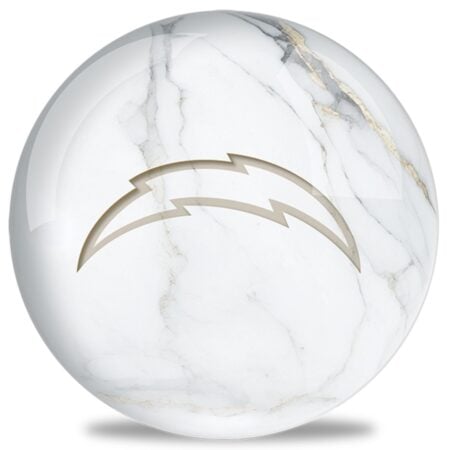 OTB NFL LA Chargers White Marble Bowling Ball