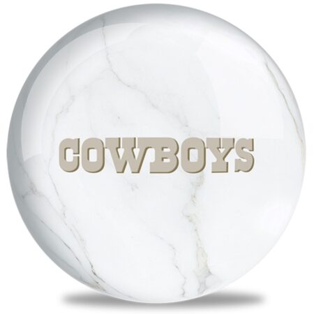 OTB NFL Dallas Cowboys White Marble Bowling Ball - Image 2