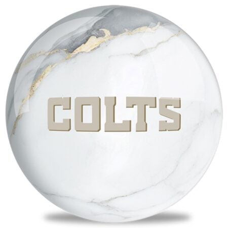 OTB NFL Indianapolis Colts White Marble Bowling Ball - Image 2
