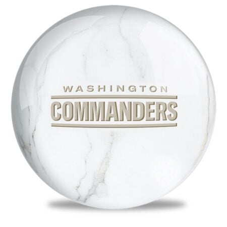 OTB NFL Washington Commanders White Marble Bowling Ball - Image 2