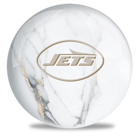 OTB NFL New York Jets White Marble Bowling Ball - Image 2