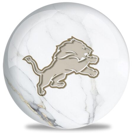 OTB NFL Detroit Lions White Marble Bowling Ball