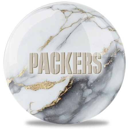 OTB NFL Green Bay Packers White Marble Bowling Ball - Image 2