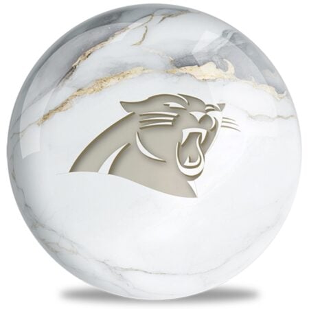 OTB NFL Carolina Panthers White Marble Bowling Ball
