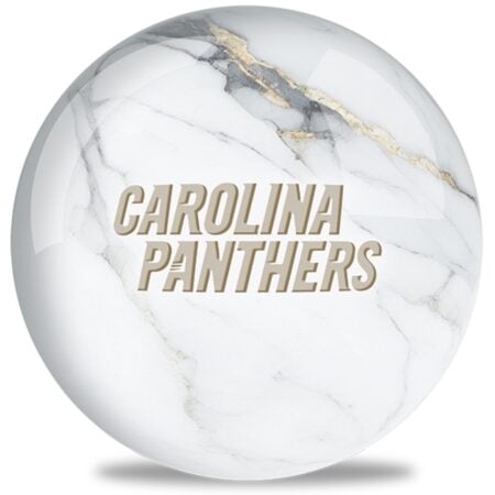 OTB NFL Carolina Panthers White Marble Bowling Ball - Image 2