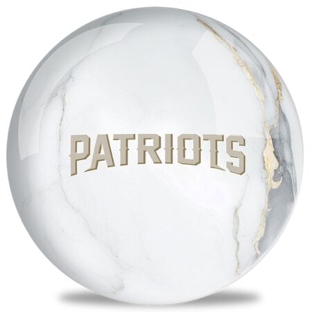 OTB NFL New England Patriots White Marble Bowling Ball - Image 2