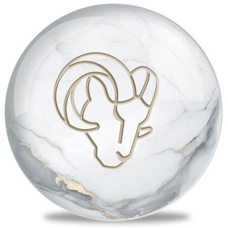 OTB NFL Los Angeles Rams White Marble Bowling Ball