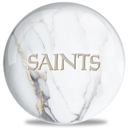 OTB NFL New Orleans Saints White Marble Bowling Ball - Image 2