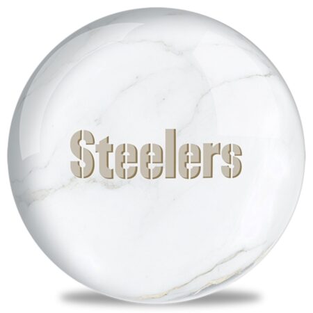OTB NFL Pittsburgh Steelers White Marble Bowling Ball - Image 2