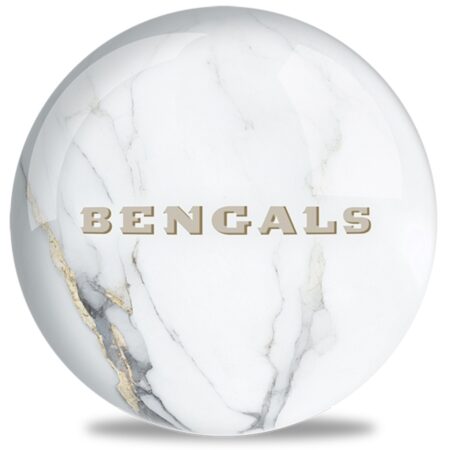 OTB NFL Cincinnati Bengals White Marble Bowling Ball - Image 2