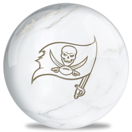 OTB NFL Tampa Bay Buccaneers White Marble Bowling Ball