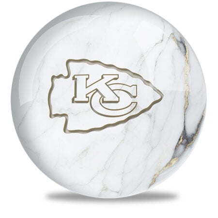 OTB NFL Kansas City Chiefs White Marble Bowling Ball